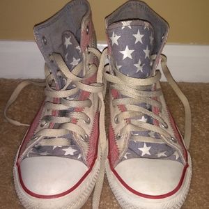 Converse American Flag High Tops Women's Size 8
